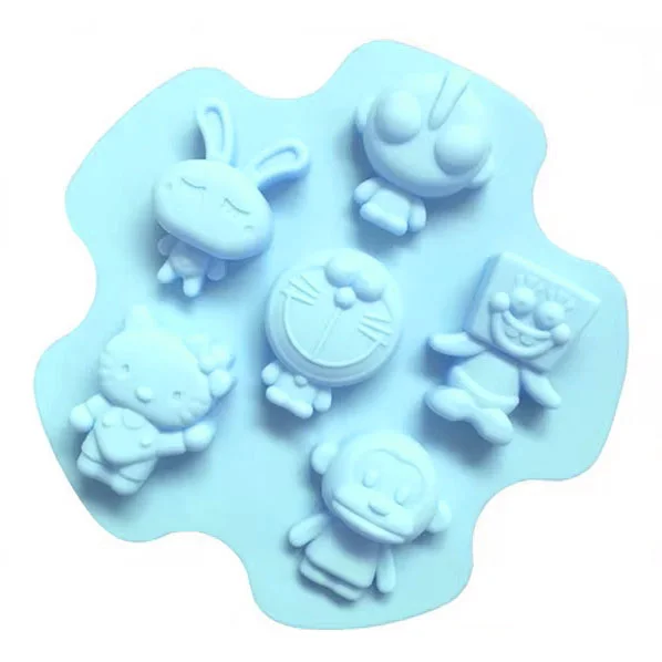 Molde de Silicona Doraemon y Amigos