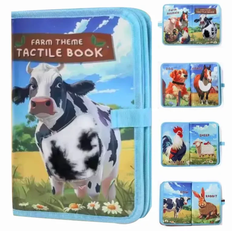 Libro Sensorial de Texturas Animales Granja (7)