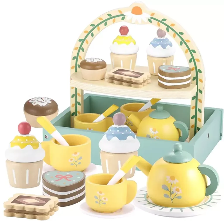 Juego de té y pastel Sunshine de madera Infantil
