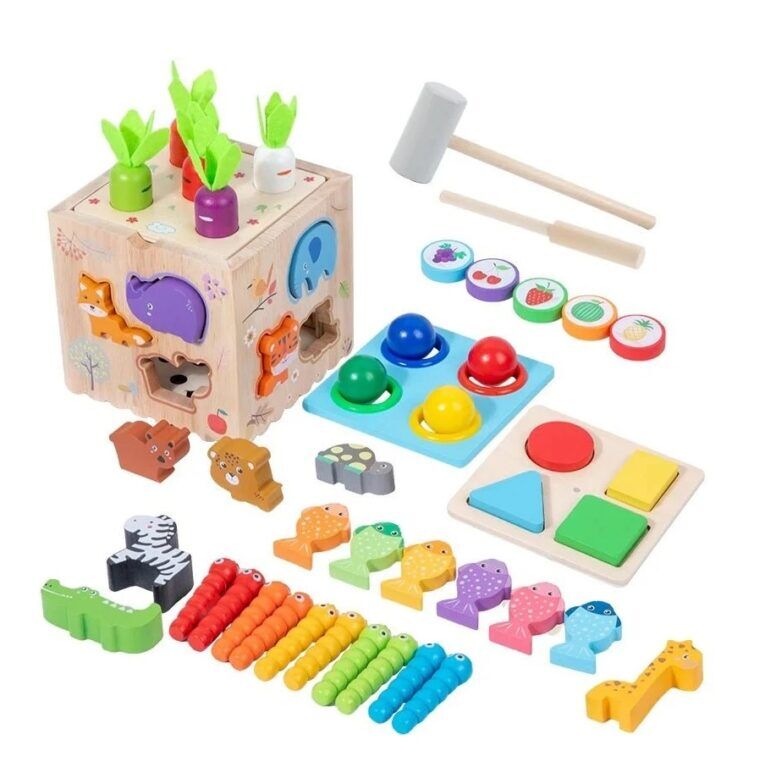 Cubo Montessori Multifuncional 8 en 1 Zanahoria - 5