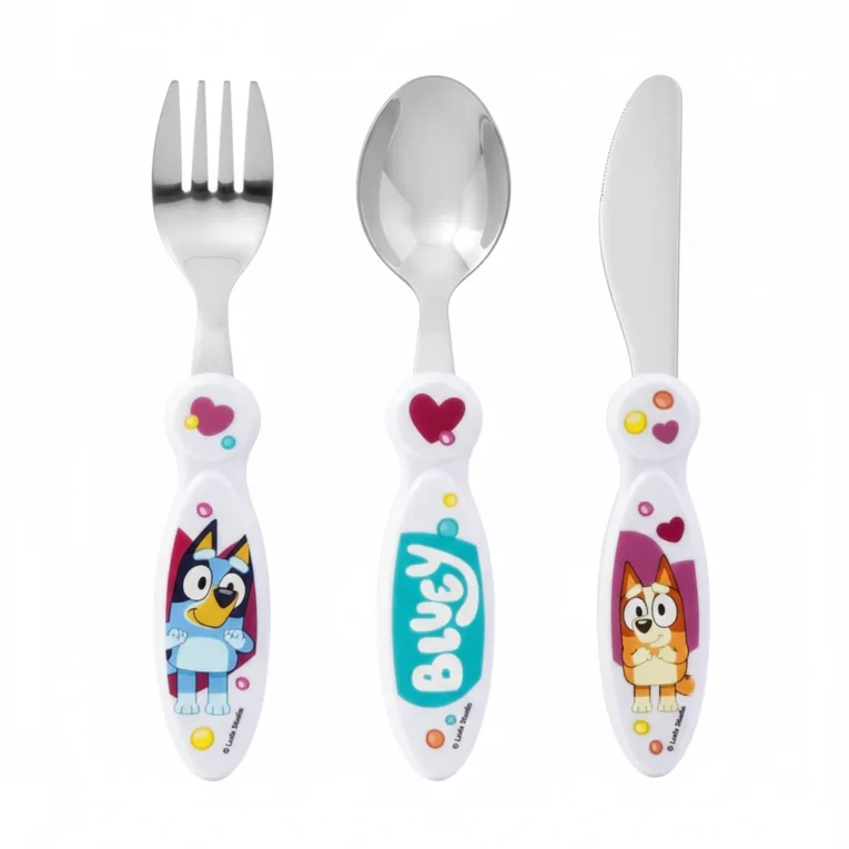 Set x3 Cubiertos Acero Bluey