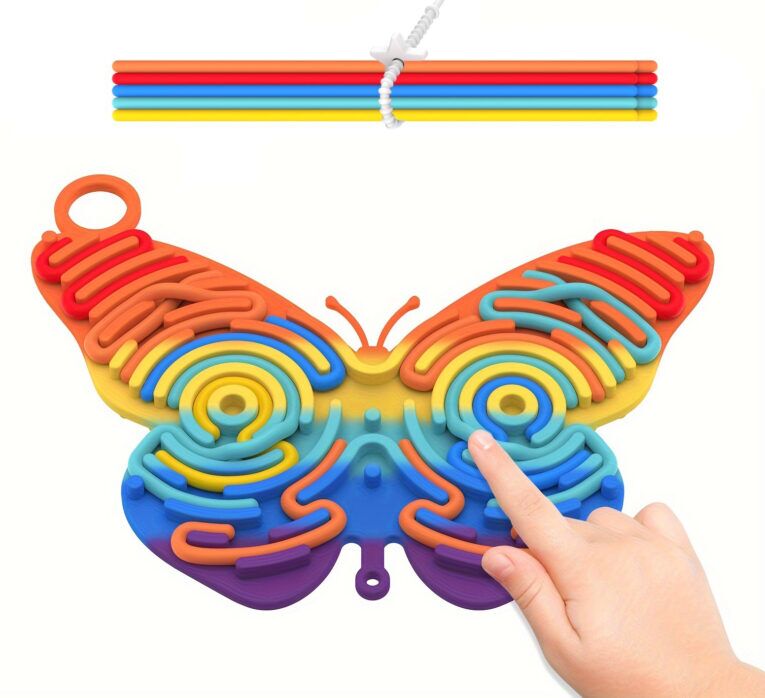 Tablero Sensorial de Silicona con Tiras Mariposa