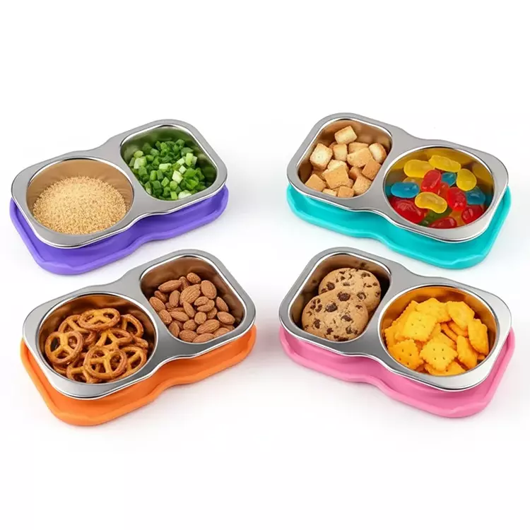 Mini Contenedor de Snack de Acero Duo 150 Ml