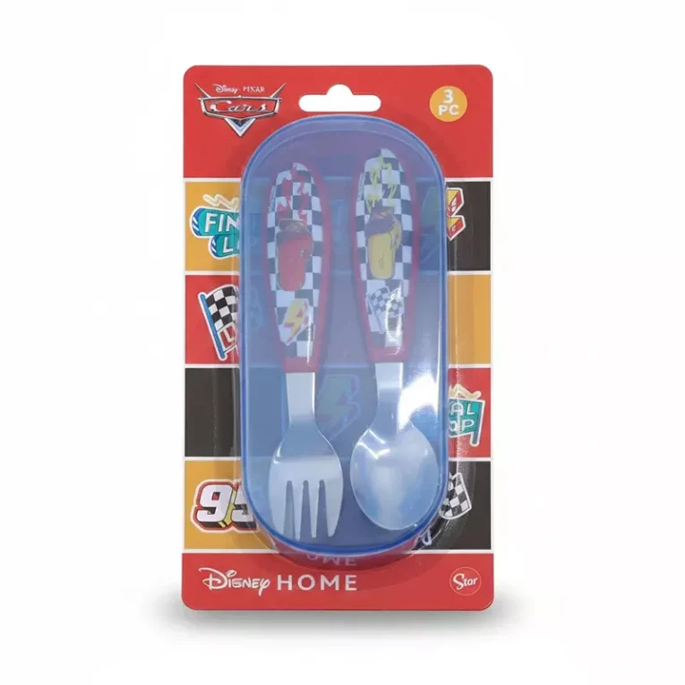 Set de Cubiertos Acero con Estuche Cars