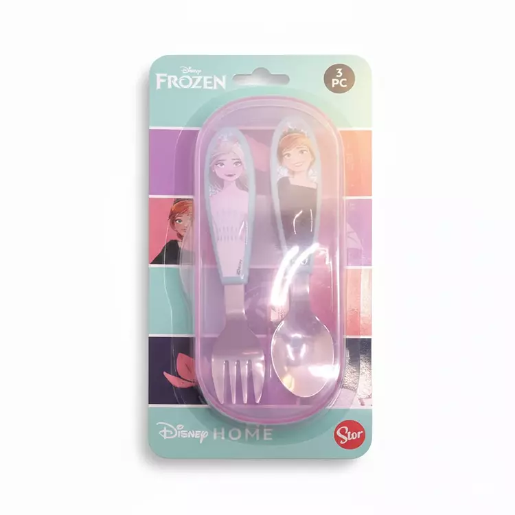 Set de Cubiertos Acero con Estuche Frozen